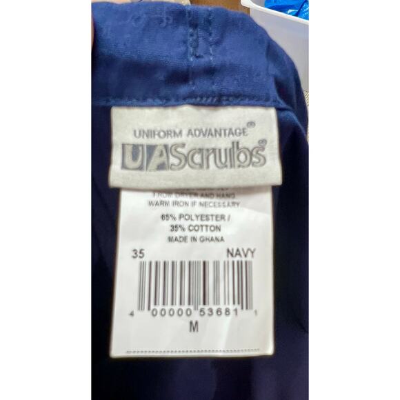 UA Scrubs Pants Bottoms NWT Size M Blue NEW Pockets Drawstring Waist - Picture 4 of 6